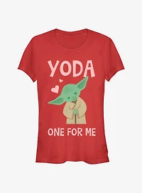 Star Wars Yoda One For Me Girls T-Shirt