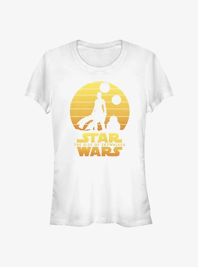 Star Wars: The Rise Of Skywalker Rey BB-8 Sunset Girls T-Shirt
