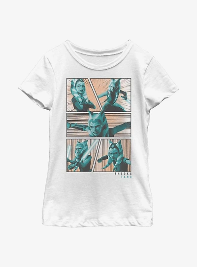Star Wars: The Clone Wars Ahsoka Panels Youth Girls T-Shirt