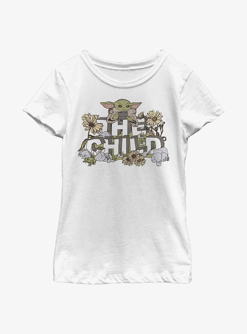 Star Wars The Mandalorian Flower Child Youth Girls T-Shirt