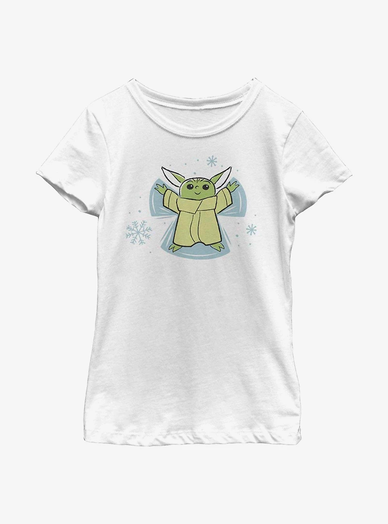 Star Wars The Mandalorian Child Snow Angel Youth Girls T-Shirt