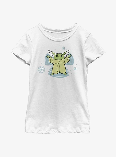 Star Wars The Mandalorian Child Snow Angel Youth Girls T-Shirt