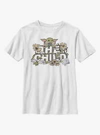 Star Wars The Mandalorian Flower Child Youth T-Shirt