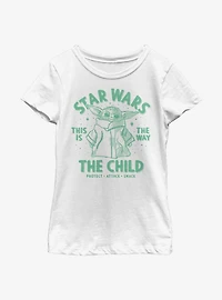 Star Wars The Mandalorian Brain Child Youth Girls T-Shirt
