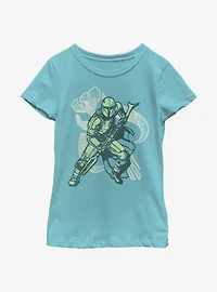 Star Wars The Mandalorian Crest Pose Youth Girls T-Shirt