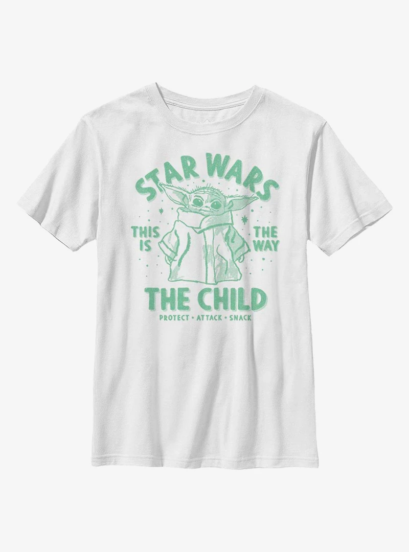 Star Wars The Mandalorian Brain Child Youth T-Shirt