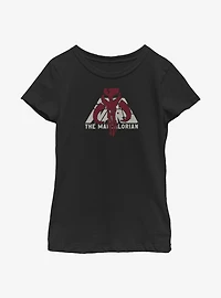 Star Wars The Mandalorian Logo Overlap Youth Girls T-Shirt