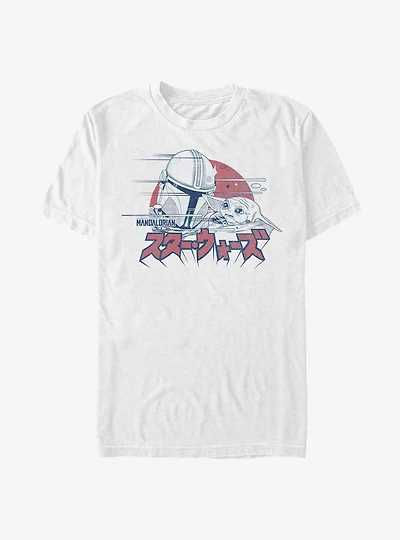 Star Wars The Mandalorian Child Japanese Text T-Shirt