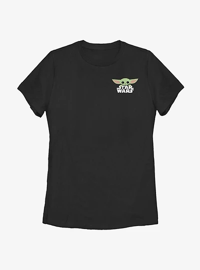 Star Wars The Mandalorian Child Faux Pocket Cute Womens T-Shirt