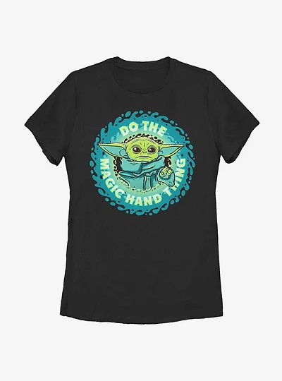 Star Wars The Mandalorian Child Do Hand Thing Womens T-Shirt
