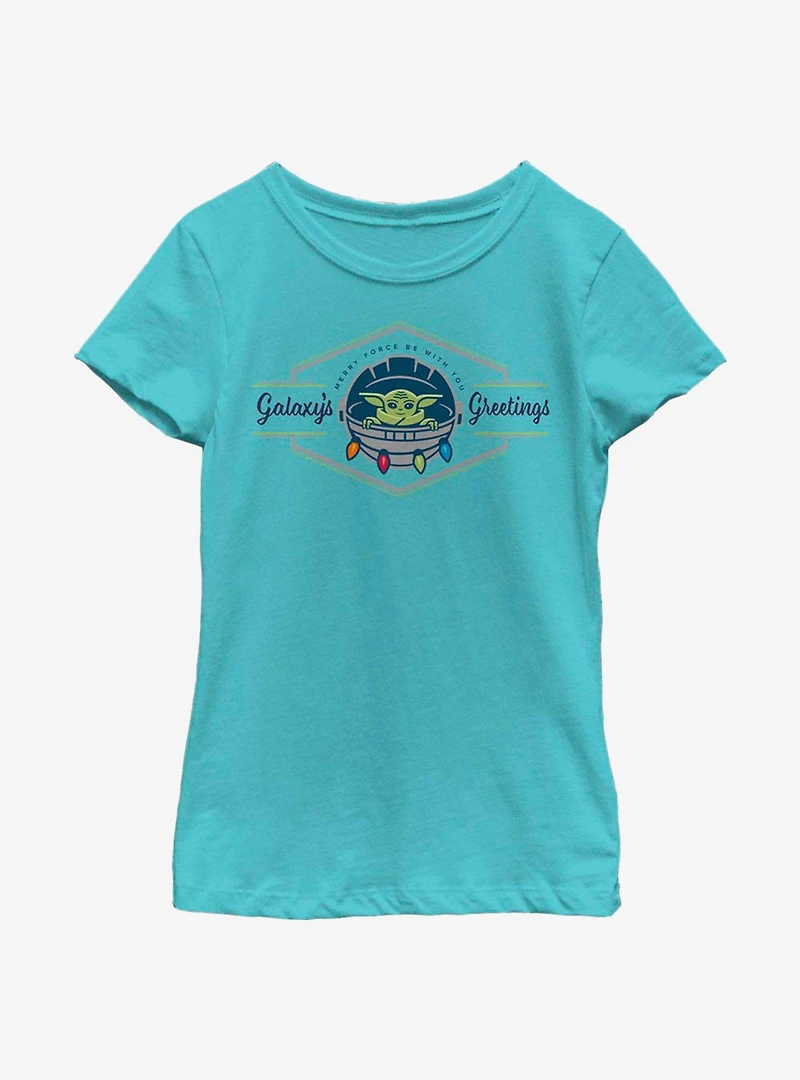 Star Wars The Mandalorian Child Merry Galaxy Youth Girls T-Shirt