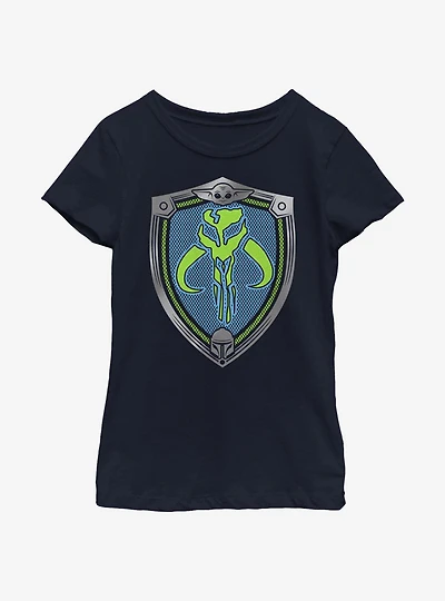 Star Wars The Mandalorian Shield Logo Youth Girls T-Shirt