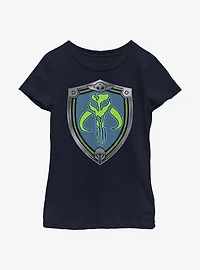 Star Wars The Mandalorian Shield Logo Youth Girls T-Shirt