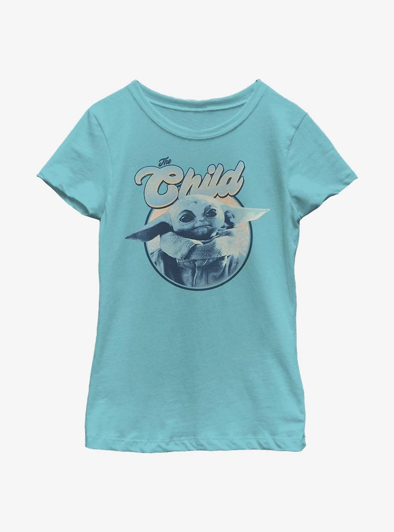 Star Wars The Mandalorian Retro Child Circle Youth Girls T-Shirt