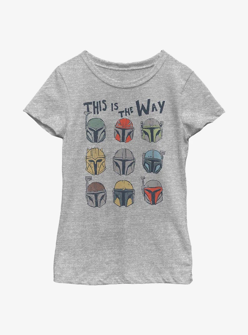 Star Wars The Mandalorian Way Helmets Youth Girls T-Shirt