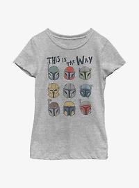 Star Wars The Mandalorian Way Helmets Youth Girls T-Shirt