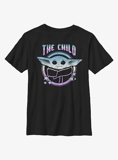 Star Wars The Mandalorian Child Stars Round Youth T-Shirt