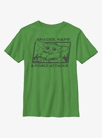Star Wars The Mandalorian Child Snacks, Naps Youth T-Shirt