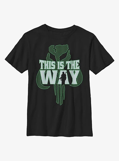 Star Wars The Mandalorian Way Pattern Youth T-Shirt