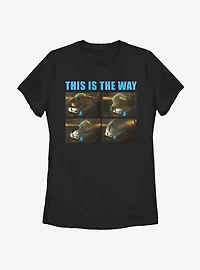 Star Wars The Mandalorian Child Closed Way Womens T-Shirt