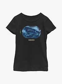 Star Wars The Mandalorian Dragon Targeted Youth Girls T-Shirt