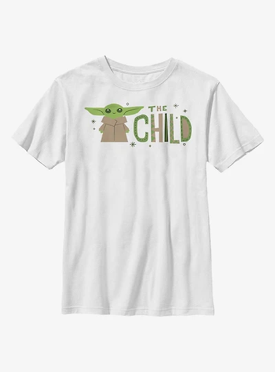 Star Wars The Mandalorian Child Green Stars Youth T-Shirt