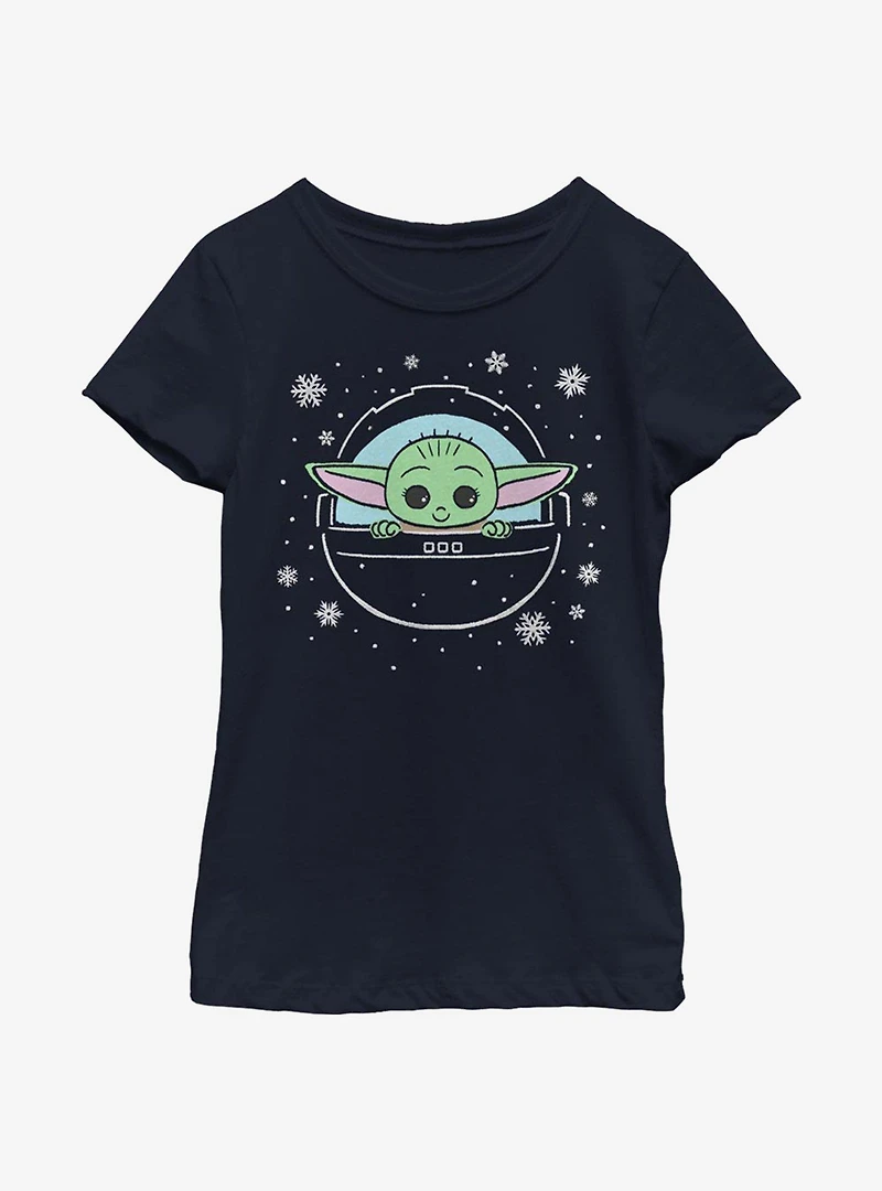 Star Wars The Mandalorian Snow Child Youth Girls T-Shirt