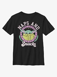 Star Wars The Mandalorian Child Naps And Snacks Youth T-Shirt