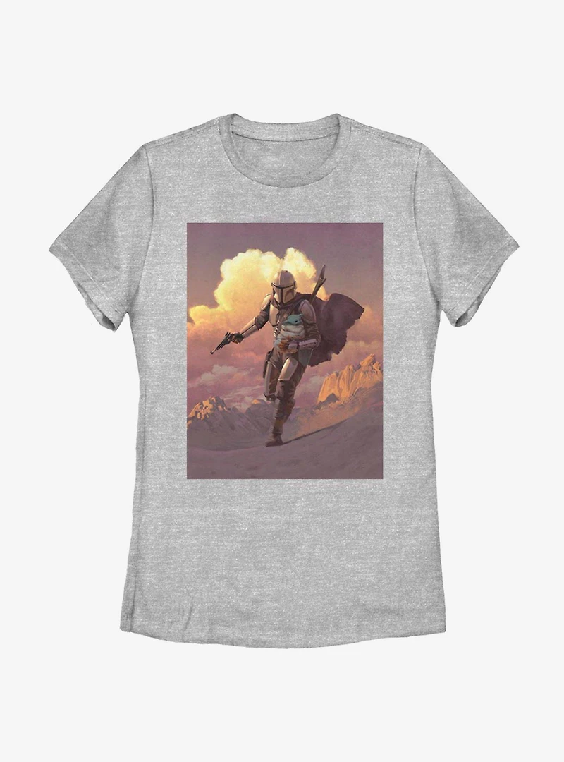 Star Wars The Mandalorian Child Desert Poster Womens T-Shirt
