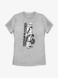 Star Wars The Mandalorian Storm Trooper Splatter Womens T-Shirt