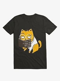 Avoid That Bastard At Work Cat Black T-Shirt