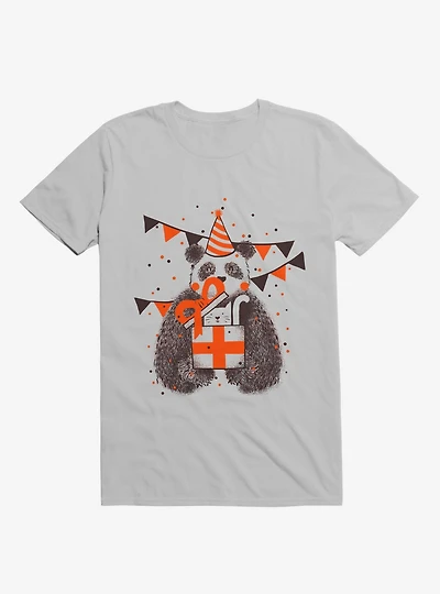 Happy Birthday Panda Ice Grey T-Shirt