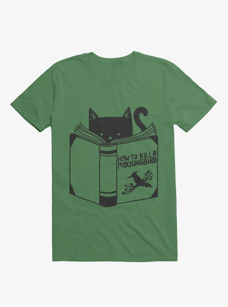 How To Kill A Mockingbird Cat Kelly Green T-Shirt