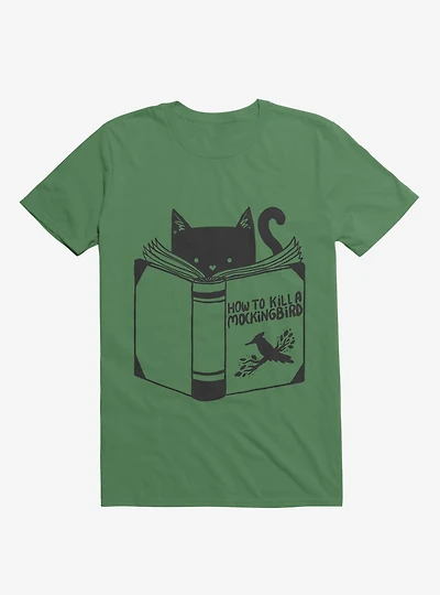 How To Kill A Mockingbird Cat Kelly Green T-Shirt