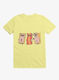 Sunscreen Pigs And Bacon Corn Silk Yellow T-Shirt