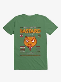 Avoid That Bastard At Work Cat Magazine Kelly Green T-Shirt