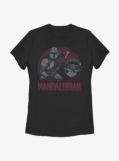 Star Wars The Mandalorian Child Duo Color Pop Womens T-Shirt