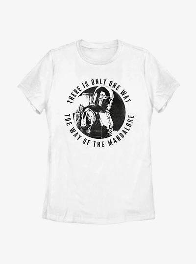 Star Wars The Mandalorian Mandomon Down Womens T-Shirt