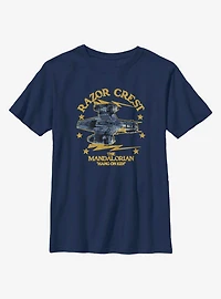 Star Wars The Mandalorian Razor Crest Hang On Kid Youth T-Shirt