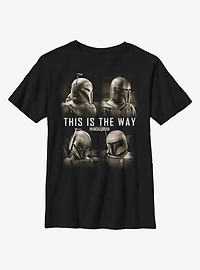 Star Wars The Mandalorian Mandomon Shore Youth T-Shirt