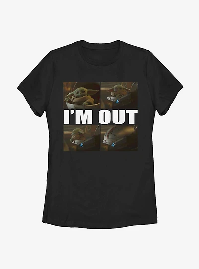 Star Wars The Mandalorian Child I'm Out Womens T-Shirt