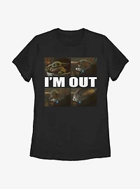 Star Wars The Mandalorian Child I'm Out Womens T-Shirt