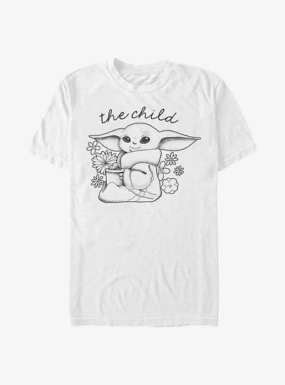 Star Wars The Mandalorian Flower Child Cute T-Shirt