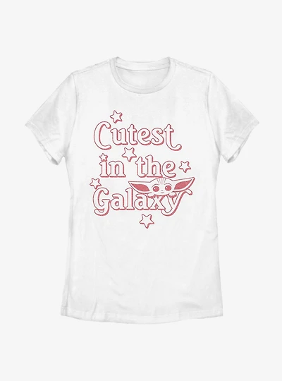 Star Wars The Mandalorian Child Cute Outline Stars Womens T-Shirt