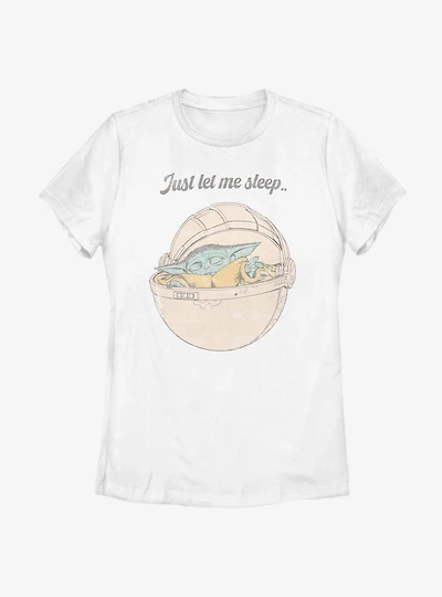 Star Wars The Mandalorian Child Let Me Sleep Womens T-Shirt