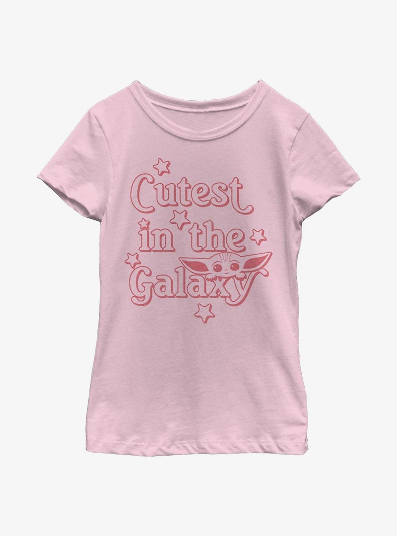 Star Wars The Mandalorian Child Cute Outline Stars Youth Girls T-Shirt