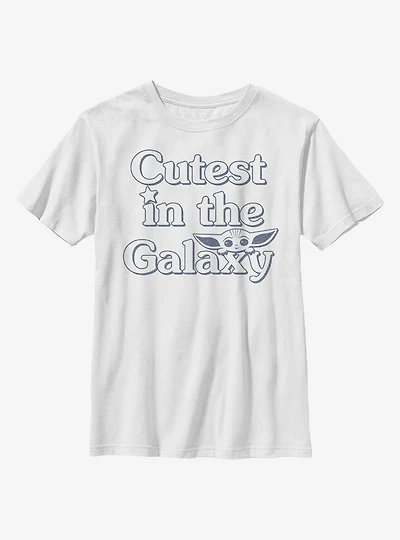 Star Wars The Mandalorian Child Cute Outline Youth T-Shirt