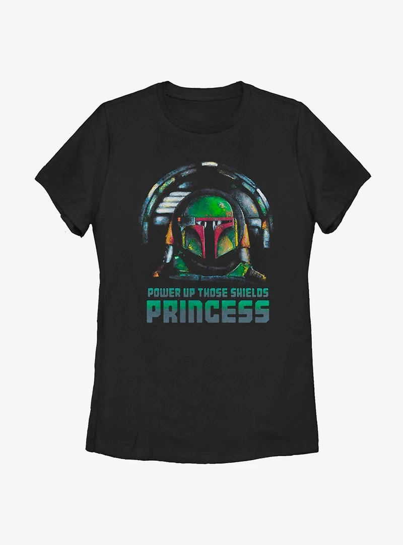 Star Wars The Mandalorian Power Up Womens T-Shirt