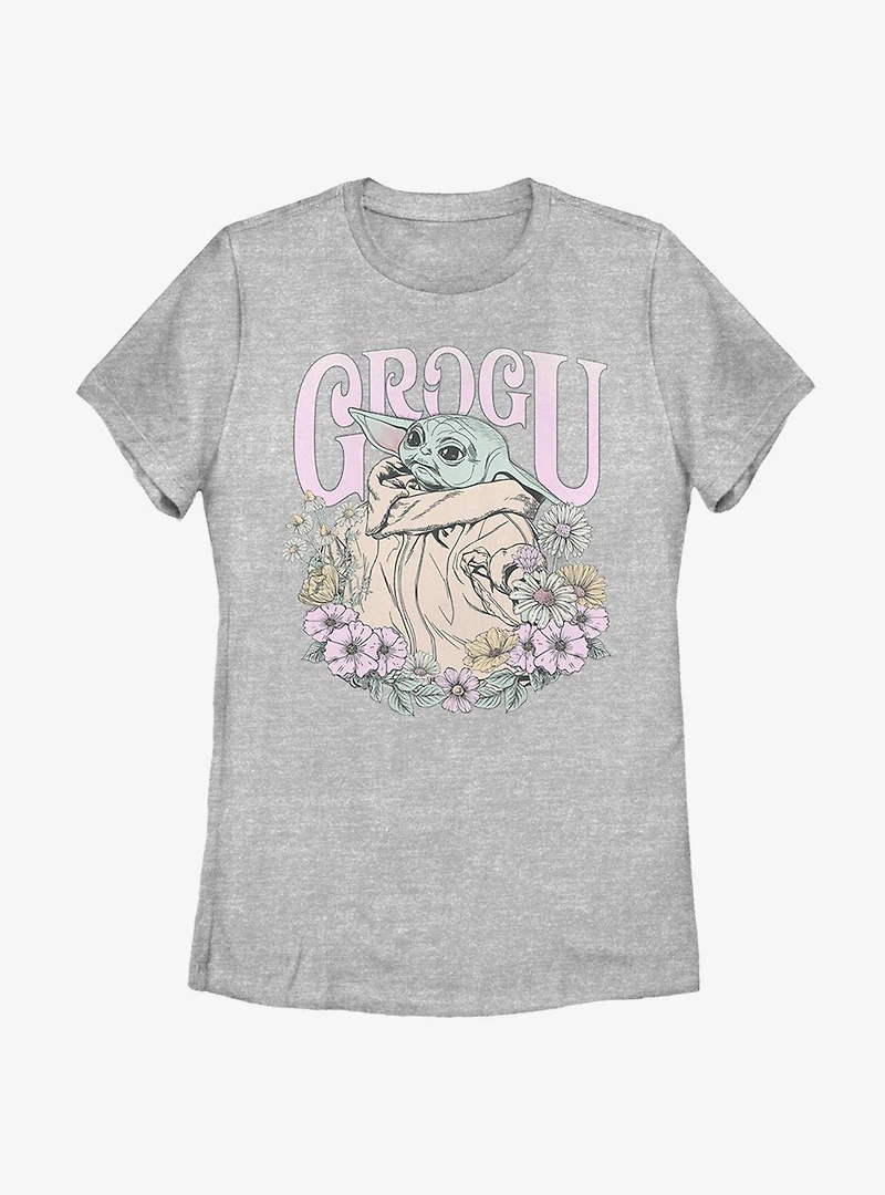 Star Wars The Mandalorian Child Springtime Womens T-Shirt