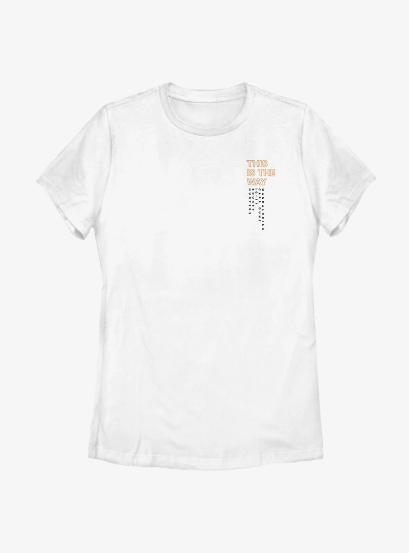 Star Wars The Mandalorian Way Outline Womens T-Shirt
